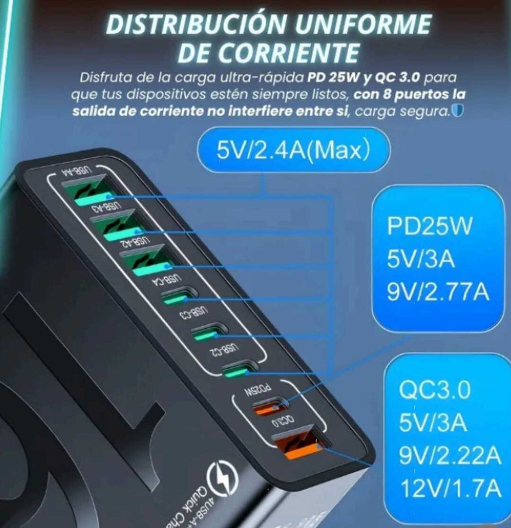 CARGADOR 8 EN 1